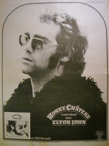 ELTON JOHN◎HONKY CHATEAU(ホンキー・シャトー)◎稀少!! アルバム広告◎MELODY MAKER 原紙[1972年]