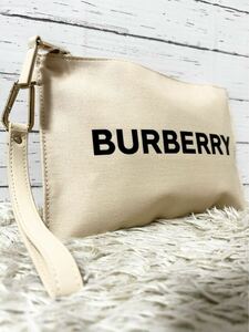 1円/新品未使用 BURBERRY バーバリー クラッチバッグ セカンドバッグ ポーチ ハンドバッグ キャンバス 希少 ビジネス レディース メンズ