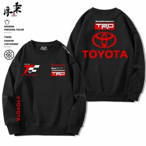 01★新品★トヨタ TOYOTA TRD★モータースポーツ ロゴ カジュアルな服 メンズ 長袖Tシャツ 長袖 スウェット 休暇服★Mサイズ★