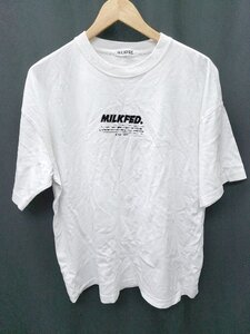 ◇ ⊂ MILKFED. ミルクフェド 半袖 Tシャツ カットソー サイズOne ホワイト レディース P