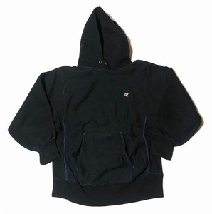 [USED] CHAMPION REVERSE WEAVE SWEAT-PARKA 後染めBLACK　M