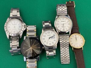 SEIKO セイコーなどメンズクォーツ腕時計5点まとめジャンク品管理番号10-A391