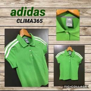 ◆adidas アディダス 半袖 ポロシャツ 肩ライン入り CLIMA365 レディースS 2011年製 超美品 新品同様　送料無料