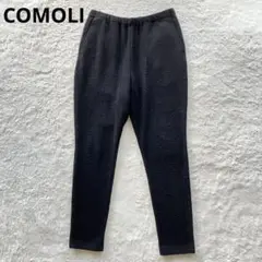 21AW COMOLI コモリ ウールフリースパンツ ブラック 2