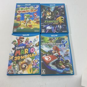 【1/26最終処分】送料無料 WiiU ソフト 4本まとめて ヨッシーウールワールド マリオ3Dワールド マリオカート8 他 AAL1030小9317/1121