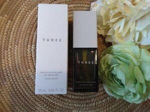 未使用品/THREE/スリー/バランシングオーバーナイトオイルセラムSQ/美容液/28ml/定価11,000円(税込み)