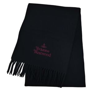 マフラー ヴィヴィアンウエストウッド 約30×180ｃｍ 24-81030007-W00Q7-N401/BLACK/9555/送料無料