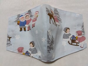 ハンドメイド　 マスクカバー　クリスマスの子ども