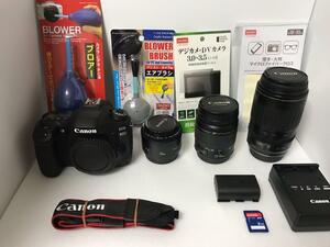 キャノン Canon EOS 80D 標準&望遠&単焦点トリプルレンズセット★☆187再