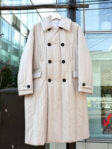 MATSUFUJI マツフジ 22aw Wool Stripe Quilted Double-Breasted Coat ウール地 キルティング コート 定価:82,500円