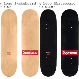 24ss supreme Routed Box Logo Skateboard black natural skatedeck スケボー スケートボード デッキ ボックスロゴ セット