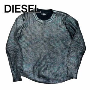 DIESEL ディーゼル 光沢ラメ ニット セーター 綿 通年 S