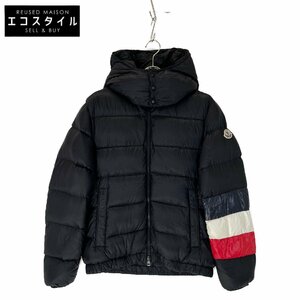 MONCLER モンクレール 19年製 WILLM トリコカラー フーディダウンジャケット ブラック 2 ジャケット ナイロン メンズ 中古