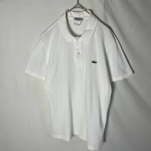ラコステ　半袖ポロシャツ　SLIM FIT 古着　サイズ5 ホワイト
