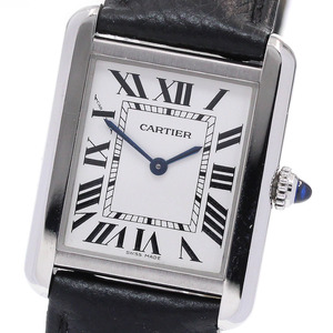 カルティエ CARTIER WSTA0030 タンクソロ SM クォーツ レディース 美品 保証書付き_862618