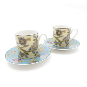 美品 Rosenthal ローゼンタール クラシック KENSINGTON ケンジントン カップ＆ソーサー 2客 ペア ティー コーヒー 花柄 フラワー SM2973E