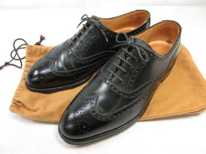 HH 【ロイドフットウェア Lloyd Footwear】 DOWNING クロケット製 レザー フルブローグ シューズ 靴 (メンズ) size5E ブラック ■30MZA5688