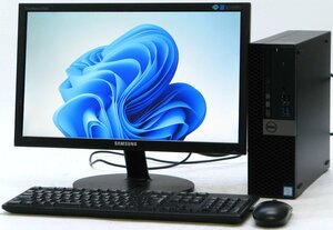 DELL Optiplex 5050-7700SF ■ 20インチワイド 液晶セット■ i7-7700/SSD/DVD/Radeon R5 340/第7世代/最新OS搭載/Windows11 デスクトップ