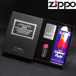 未使用★ZIPPO GUARANTEE ロゴ オイル フリント 石付き ギフトセット 1997年製 ライター ジッポー★