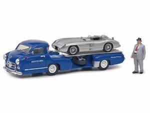 【シュコー】 1/43 メルセデスベンツ Schnelltransporter Blaues Wunder with MB 300 SLR with Figurine [450376800]★未開封新品！