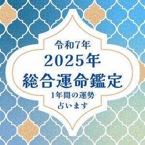 2025年　令和7年　総合運命鑑定　運勢　全体運　総合運　恋愛運　仕事運　金運　健康運　結婚運　当たる　霊感タロット 紫微斗数　占い