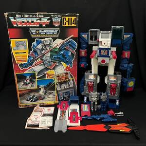 BKg157I 140 当時物 箱付き 1986 HASBRO トランスフォーマー C-114 ヘッドマスター/総司令官 フォートレス・マキシマス 説明書