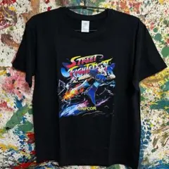 チュン リー リプリント Tシャツ 半袖 メンズ 新品 個性的 黒 格ゲー