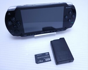 動作品 ソニー SONY PSP-1000黒 ソニー PSP-1000 Black 本体 4GBメモリカード, バッテリー/ 中古 希少品まとめ(H-251)