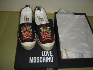 最終値下げ☆LOVE MOSCHINO◇◆エンブレム　エスパドリーユ　　36