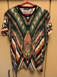 国内正規 17SS BALMAIN バルマン INCA PRINT インカ柄 クルーネック Tシャツ XS S7H8005I025