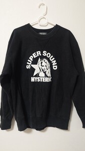 ヒステリックグラマー　HYSTERIC GLAMOUR　 トレーナー　黒　ブラック　サイズ M　送料無料