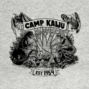 【Tシャツ】　『CAMP KAIJU』　ゴジラ　キングギドラ　モスラ　ガイガン　特撮　S／M／L／XL