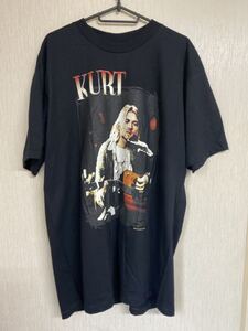 カートコバーン　追悼Tシャツ　NIRVANA ブラック　バンドT サイズXL ニルヴァーナ USA製　KURT COBAIN Tシャツ