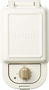 C355 アウトレット新品 BRUNO ブルーノ タイマーをセットして待つだけ！ 耳までカリッと焼ける ホットサンドメーカー シングル white 白