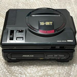 〈現状品・動作確認済み〉MD SEGA MEGA DRIVE メガドライブ 本体＋メガCD セガ MEGA CD