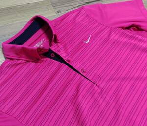 大きいサイズ XL!★ナイキ★NIKE GOLF DRI-FIT 半袖ポロシャツ ピンク ★