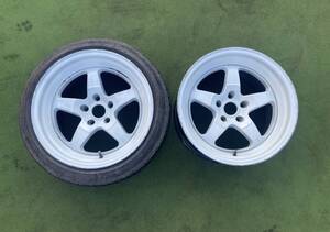 ◆希少！PDW 深リム段リム ◆ 17x9.5J+15/PCD:114.3/5穴◆2本. シルビア/スカイライン/JZX100/RX-8/ドリフト車/ 等に