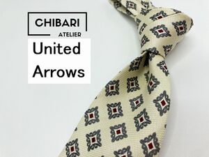 【超美品】United Arrows　ユナイテッドアローズ　ドット柄 ネクタイ 3本以上 送料無料 メンズ グレイ系　1205195