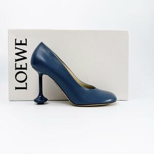 LOEWE ロエベ トイパンプス ブルー 38 25cm レディース シューズ ハイヒール 靴