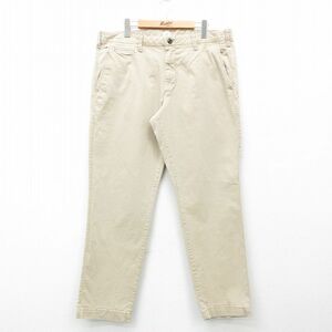 W38/古着 ギャップ GAP チノ パンツ チノパン メンズ 00s ベージュ カーキ 24mar05 中古 ボトムス ロング