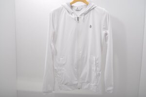 coco 中古 マンシングウェア Munsing wear レディース パーカー M 白 ホワイト 長袖 ダブルジップ レターパックプラス発送可 81719