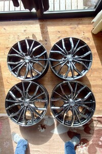 ウェッズ レオニスLV 18×7J＋53 5H PCD114.3 Weds LEONIS LV ブラックメッキ　アルミホイール　エスクァイア　ノア　ボクシー