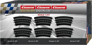 Carrera 20020573 3/30カーブ6枚入り