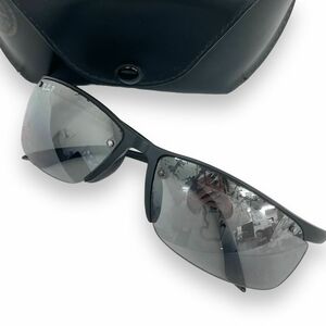 Ray-Ban レイバン サングラス 眼鏡 小物 アイウェア ファッション ブランド RB4056 ケース付 POLARIZED 偏光 グレー セミリムレス チタン