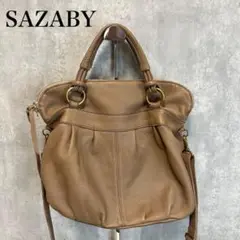 『美品』SAZABY2wayハンドバッグショルダーバッグレザー高級