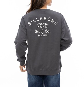 【SALE】★送料無料★2024秋冬 新品【BILLABONG/ビラボン】SOFT CLEAN ARCH LOGO トレーナー BSD レディースM BE014001