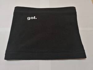 【中古】gol. /ゴル正規品、メンズネックウォーマー、フリーサイズ、ブラック黒、厚手、フリース生地、ランニング、サッカーフットサル通勤