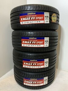 【送料無料】未使用夏タイヤ４本セット 235/45R17 94W(SGY108-18)GOODYEAR EAGLE F1 SPORT 235/45/17 20年～21年