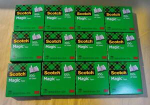 ※☆★【未使用・未開封】3M Scotch Magic Tape メンディングテープ 19mm×32.9ｍ 12巻まとめて! お買得品 ☆★送料230円