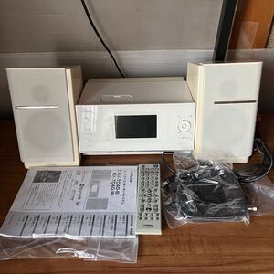 【Victor】ビクターミニコンポ NX-TC40-W iPhone iPod Bluetooth2.1 USB CD FM/AMワンセグ リモコン 説明書 ホワイト 重低音 スマホ接続